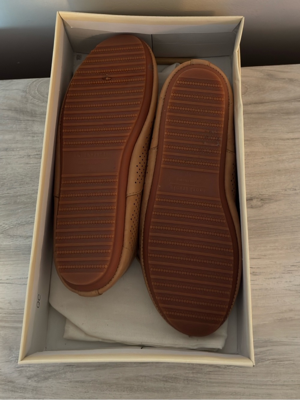 Anothersole Women’s Perforated Lace-Up Oxford — Tan - Picture 2 of 7